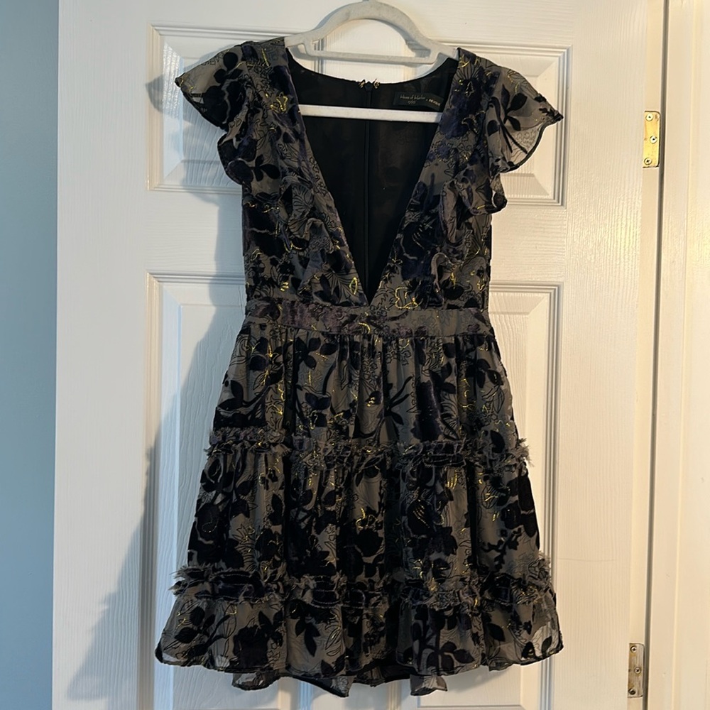 House of Harlow x Revolve velvet mini dress